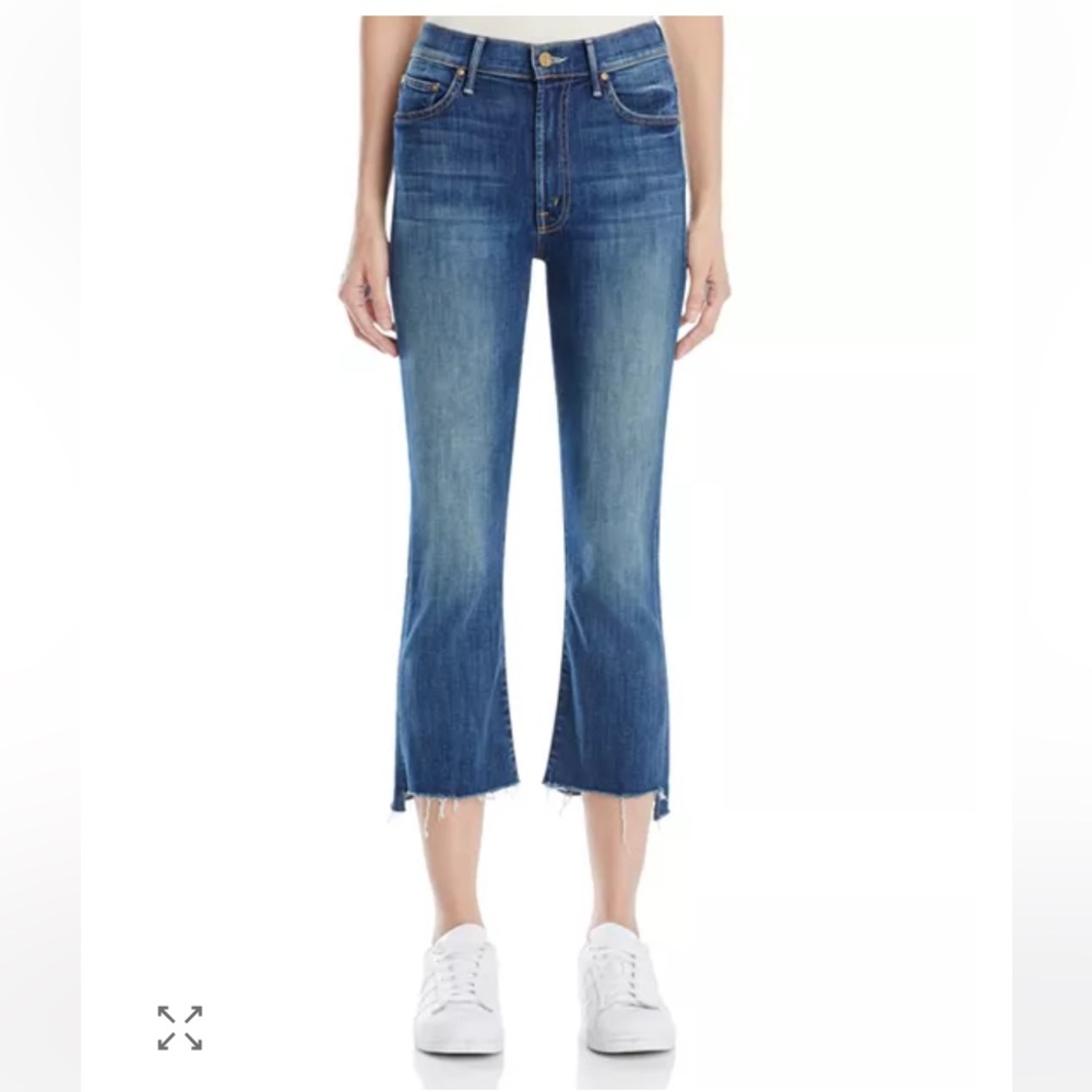 MOTHER Blue Cropped Jeans